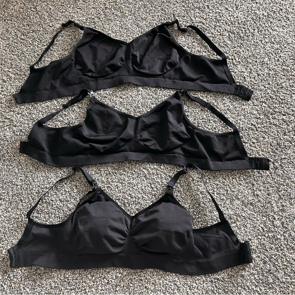 Women's Black Bralette Set (Nursing Bras)